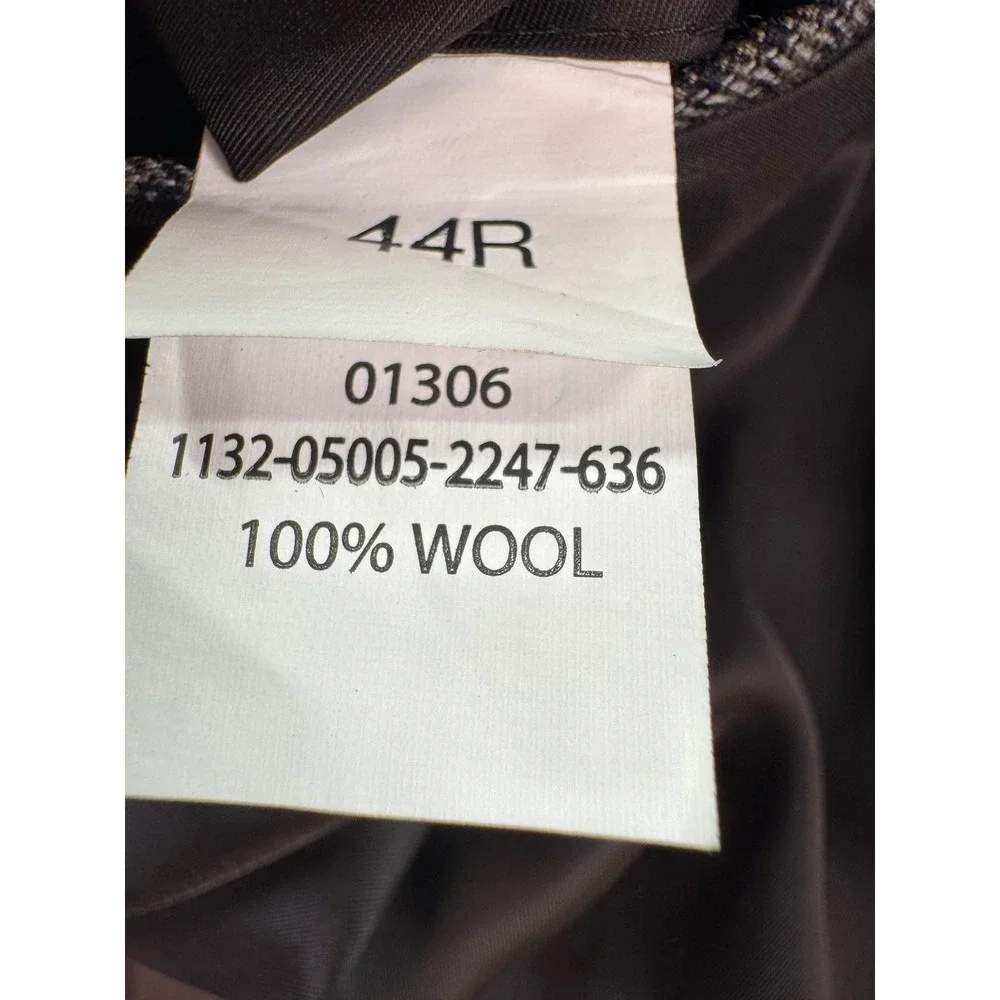 Jos. A. Bank Traveler's Collection 44R Wool Sport Coat Tailored Fit Houndstooth